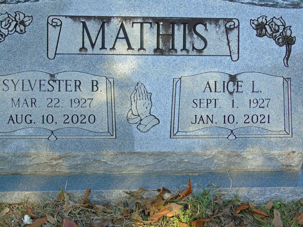 Headstone for Mathis, Alice L
